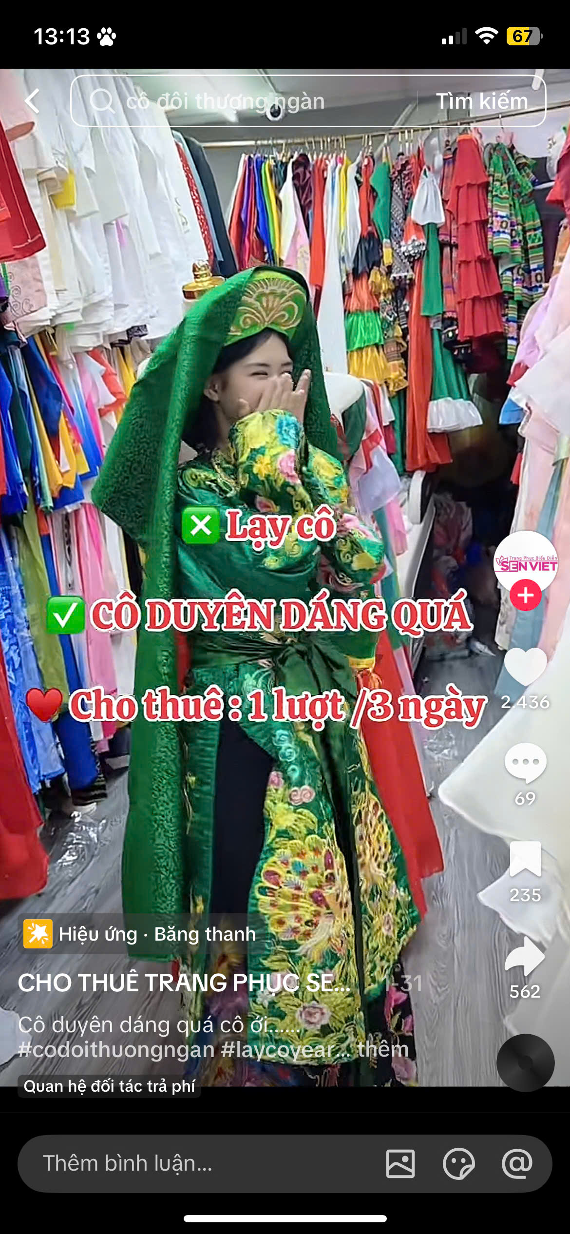 Trang Phục múa Cô Đôi Thượng Ngàn